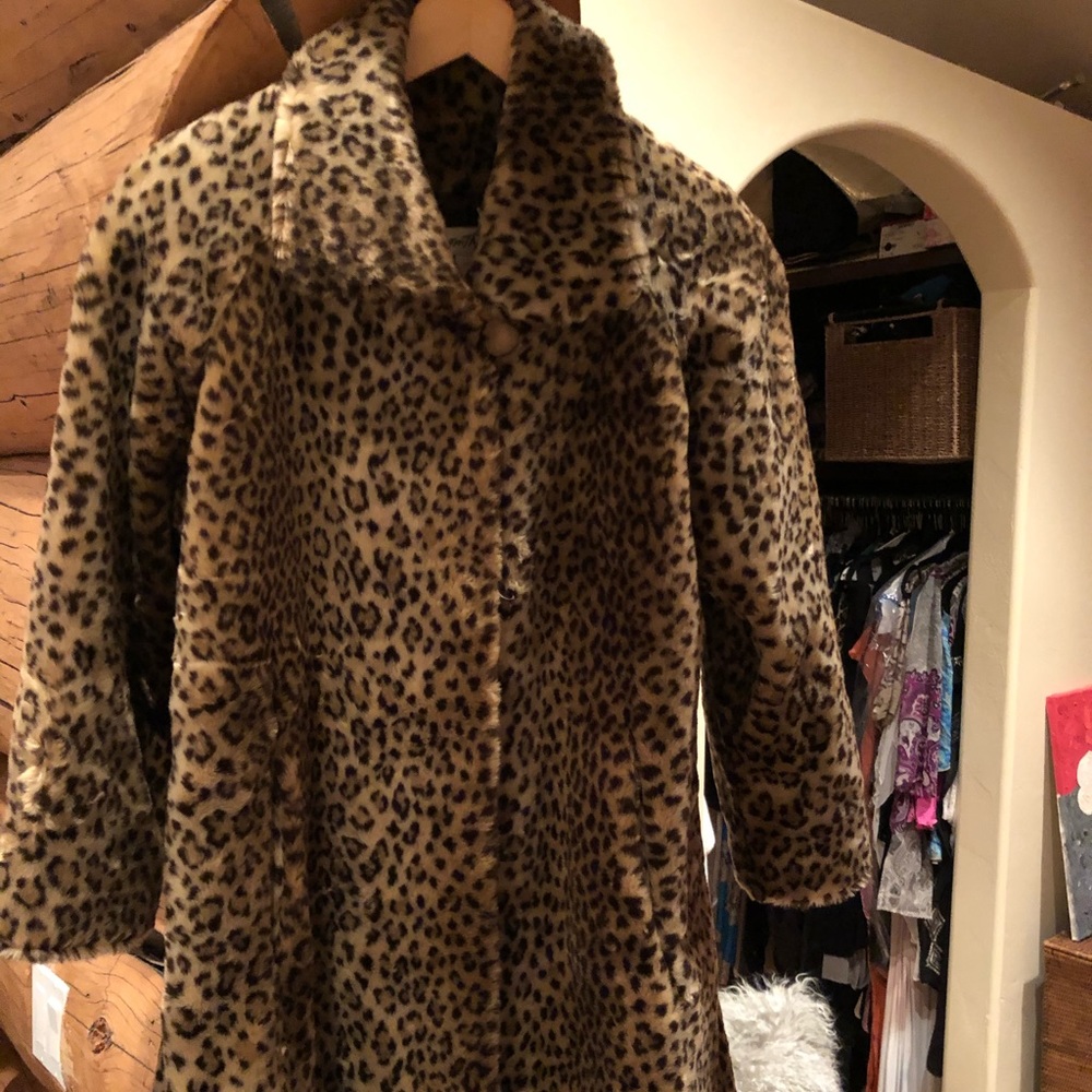 Leopard swing back Jacket, Faux Fur - Picture 2 of 4